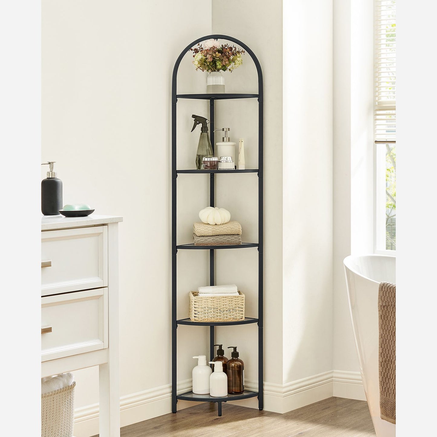 5-Tier Corner Bookshelf
