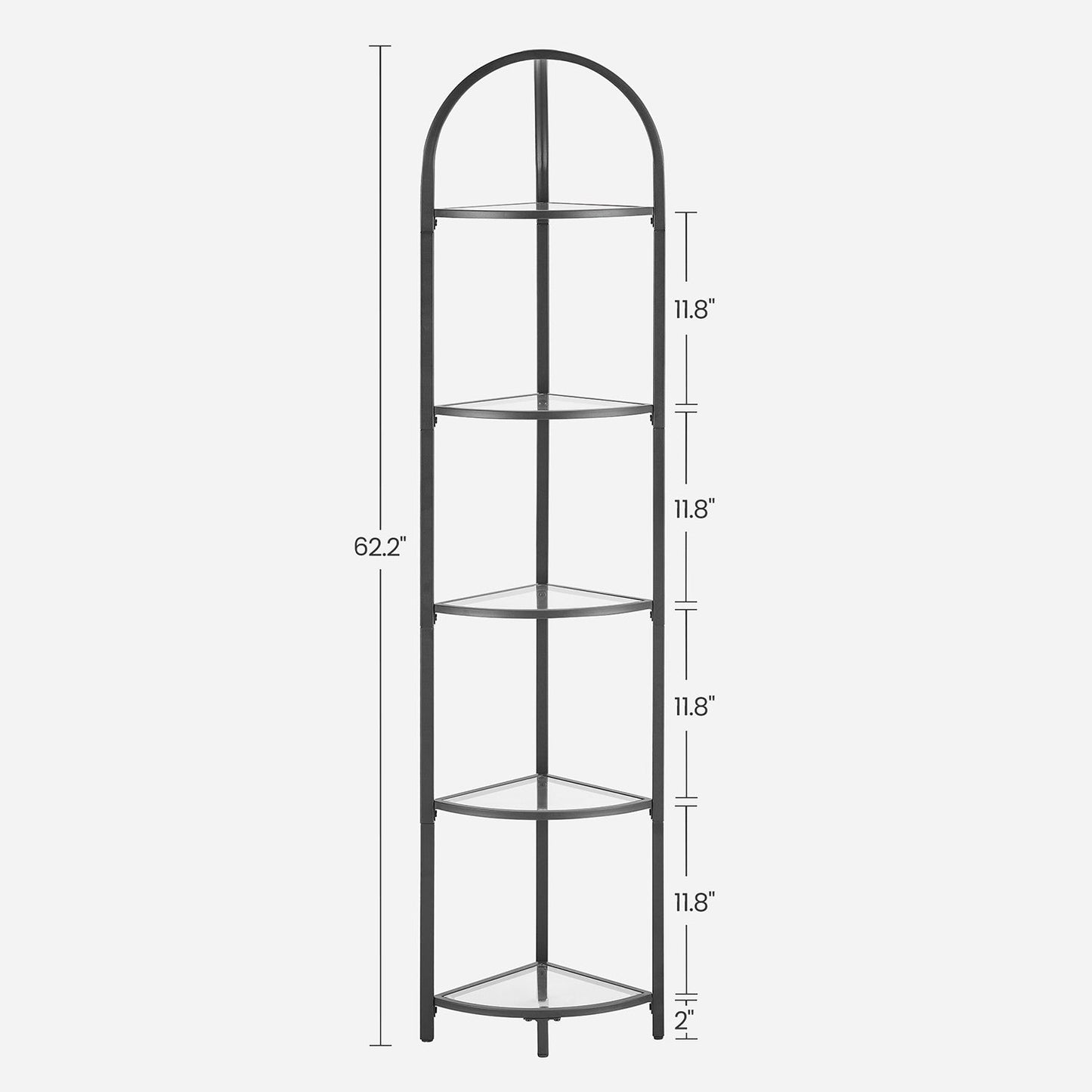 5-Tier Corner Bookshelf