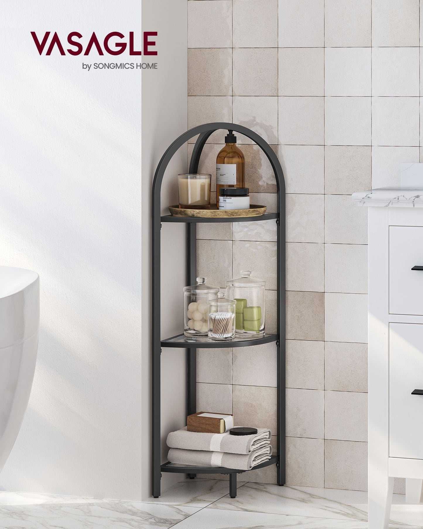 3-Tier Corner Shelf Stand