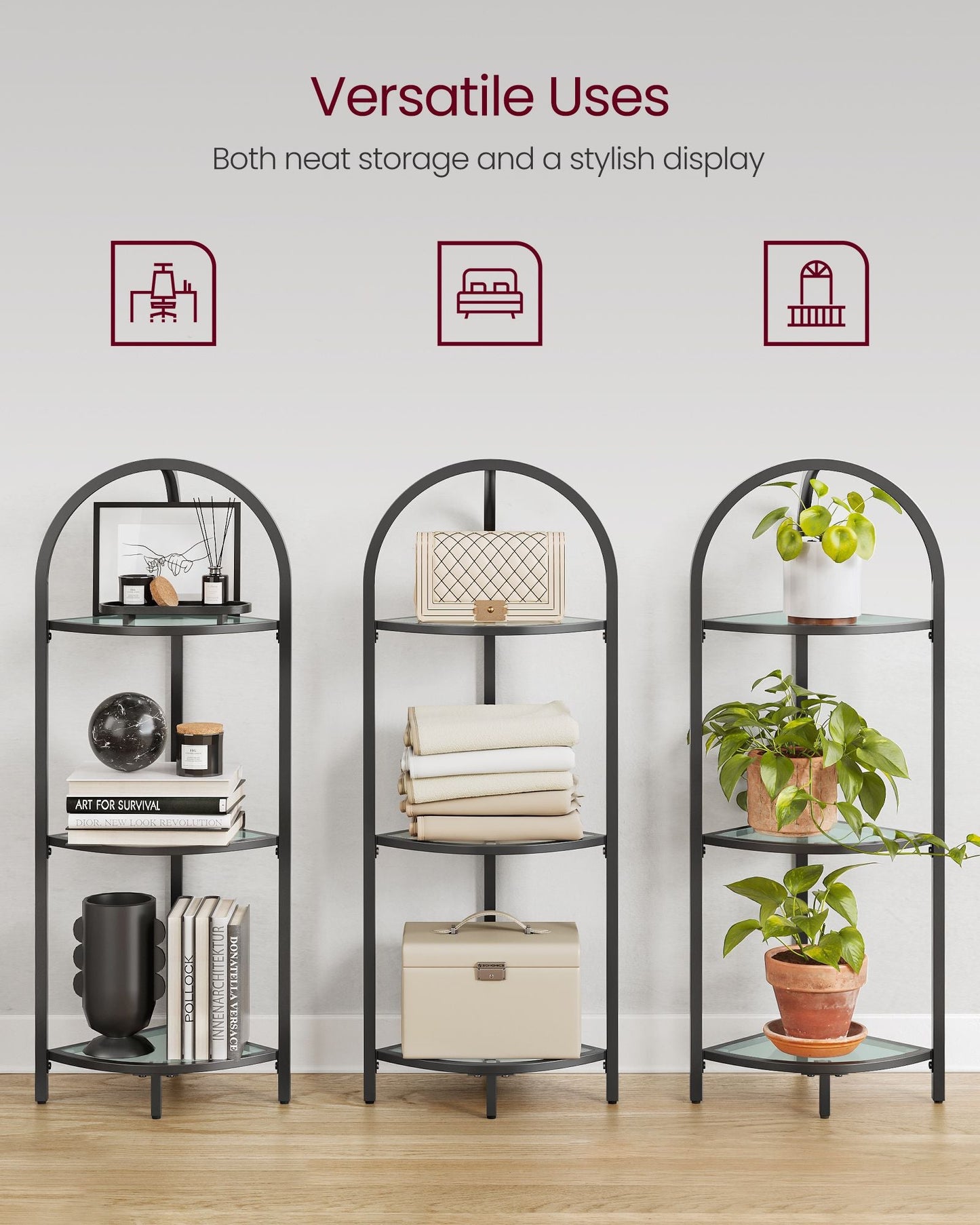 3-Tier Corner Shelf Stand