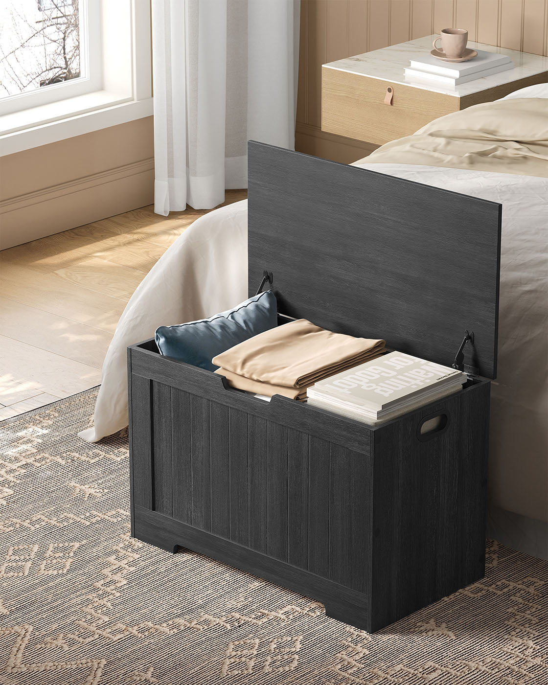 29.9 Inches Width Storage Chest with 2 Safety Hinges