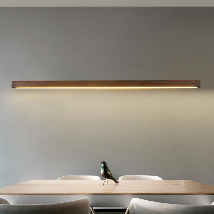 LINDÖ Wood Dimmable Linear Pendant Light