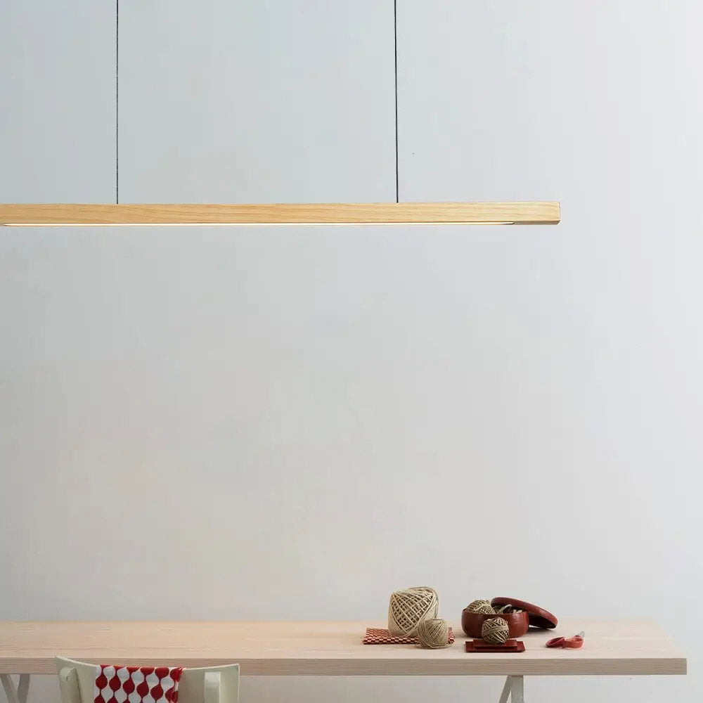 LINDÖ Wood Dimmable Linear Pendant Light