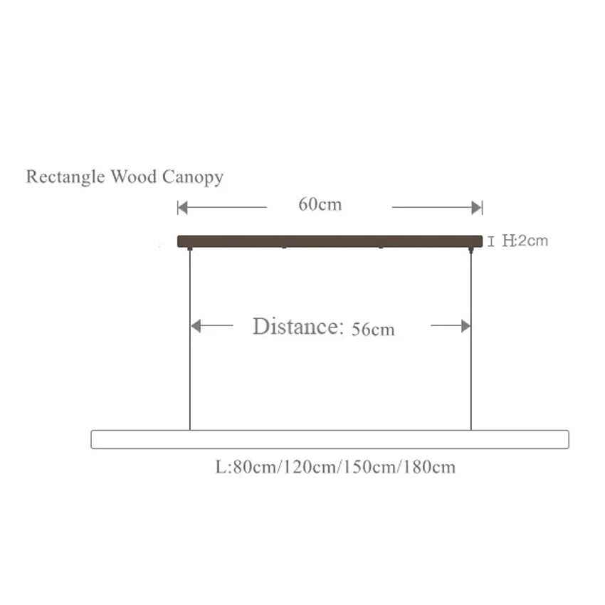 LINDÖ Wood Dimmable Linear Pendant Light