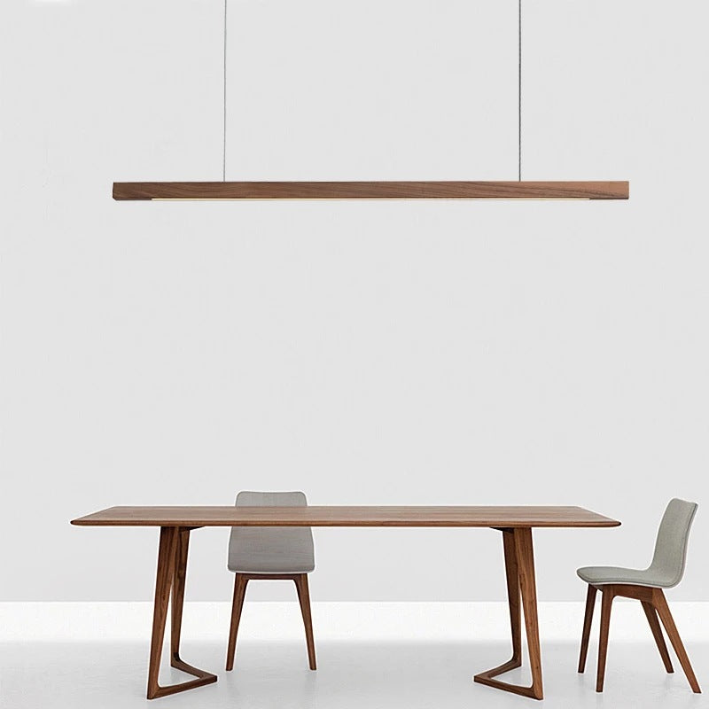 LINDÖ Wood Dimmable Linear Pendant Light