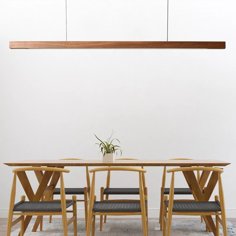 LINDÖ Wood Dimmable Linear Pendant Light