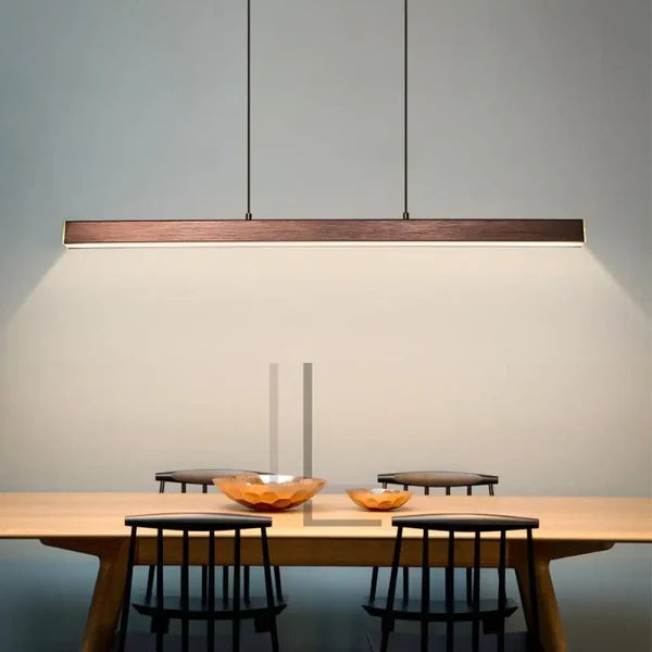 LINDÖ Wood Dimmable Linear Pendant Light