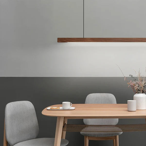LINDÖ Wood Dimmable Linear Pendant Light