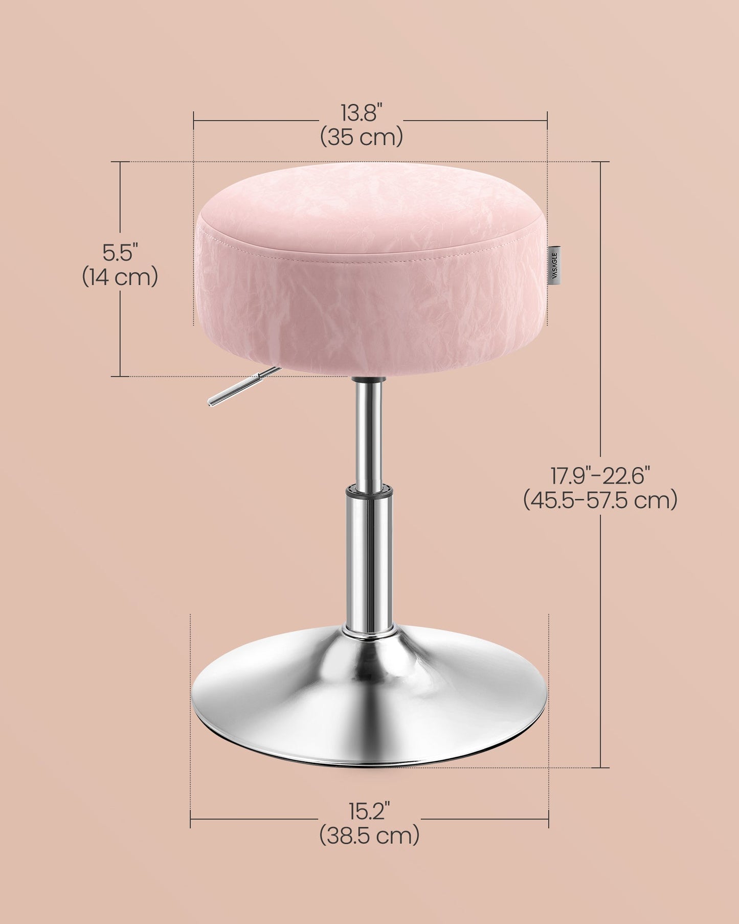 Vanity Stools Set of 2, Makeup Vanity Chairs, Modern, Cream White