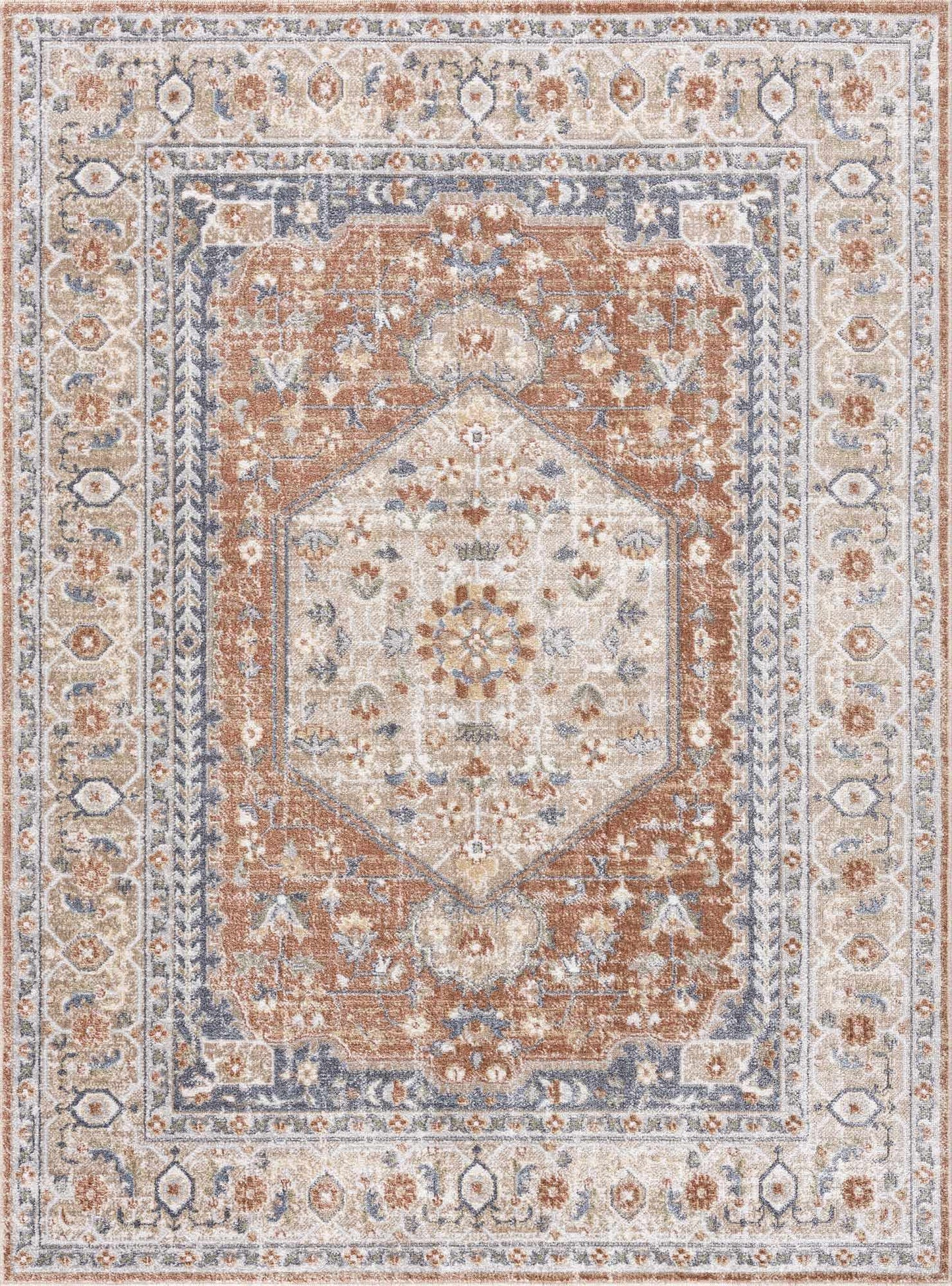 Gael Rust Boutique Washable Rug