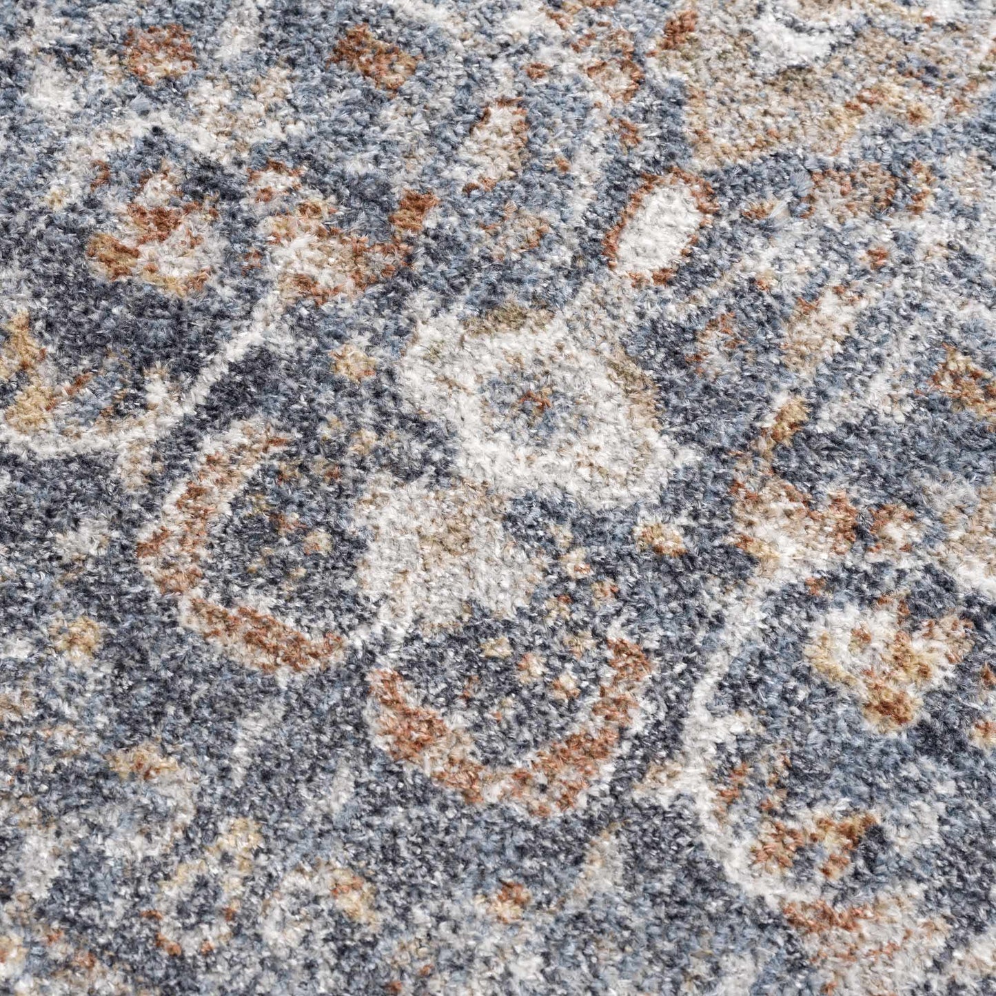 Aurum Blue & Beige Washable Area Rug