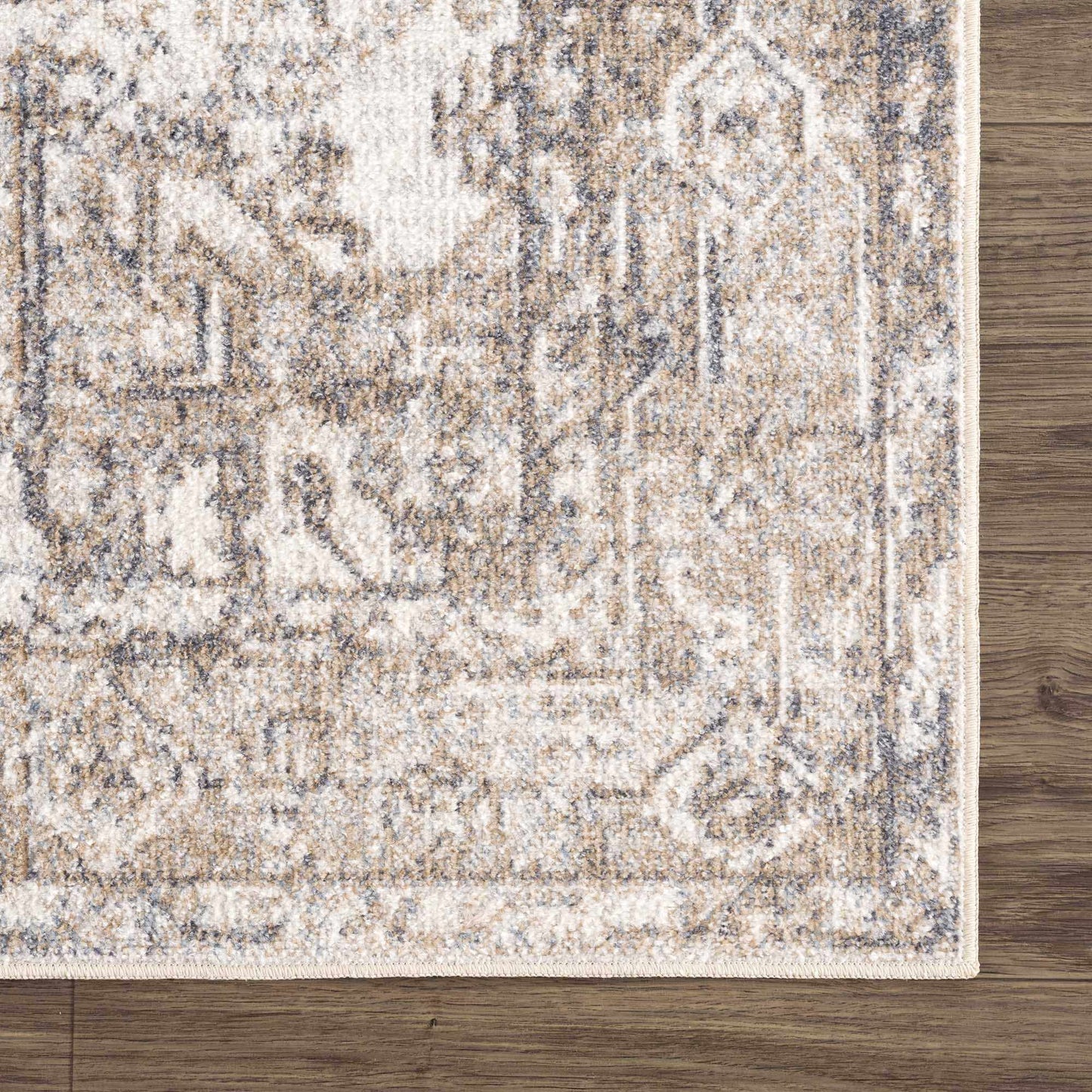 Blue Brown Hera Washable area rug