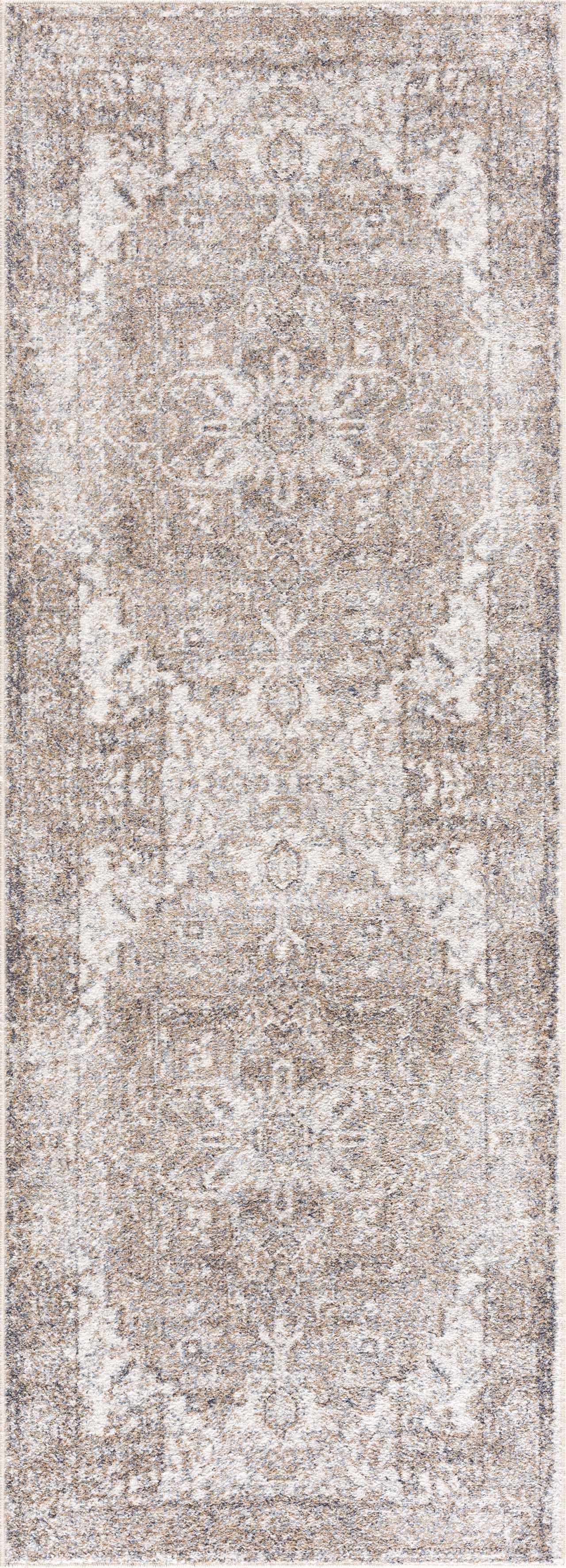 Blue Brown Hera Washable area rug