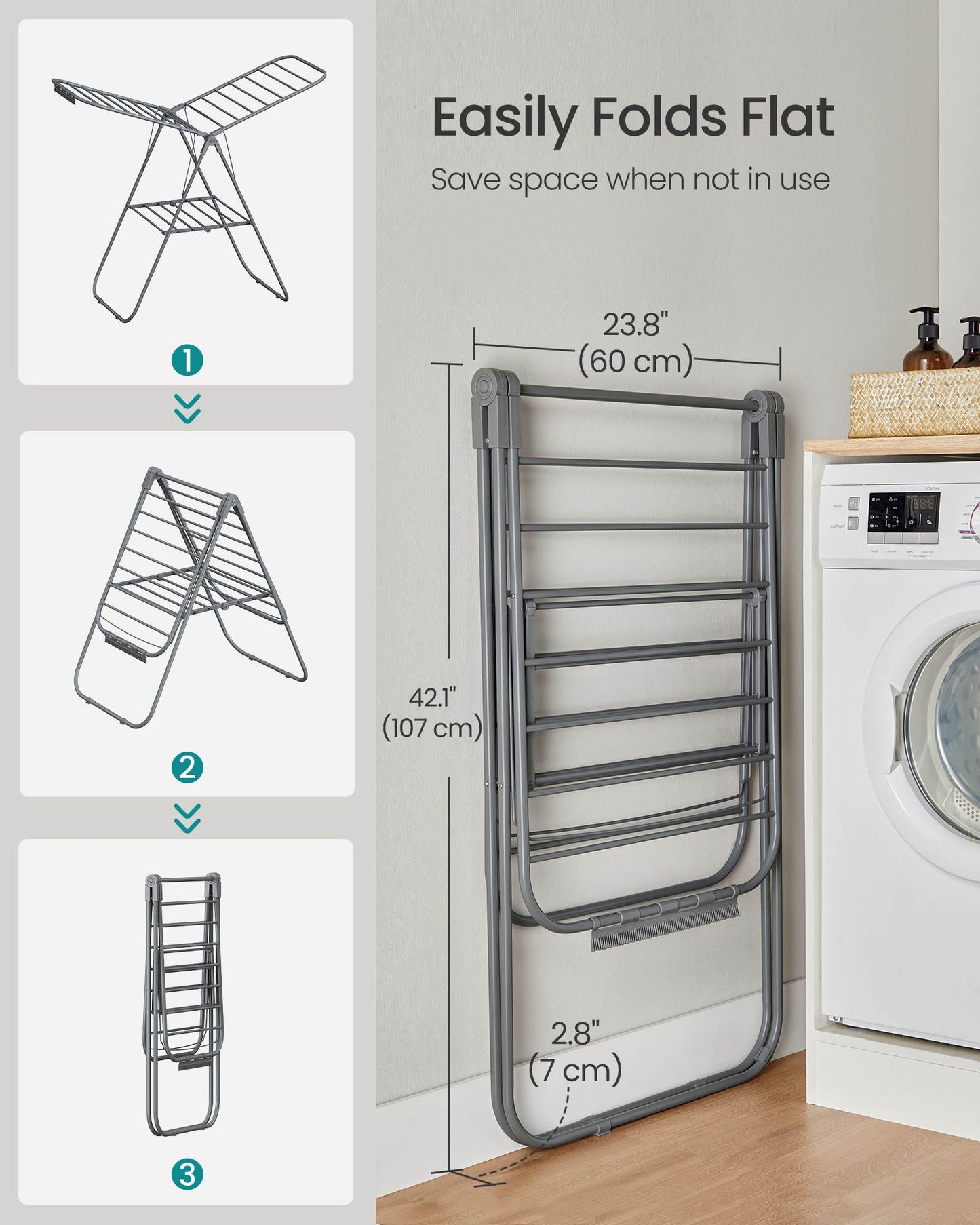 Clothes Drying Rack with Sock Clips