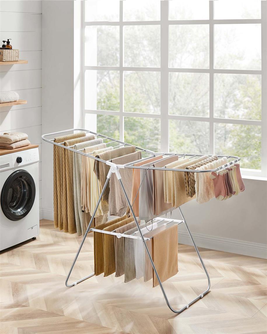 Clothes Drying Rack with Sock Clips