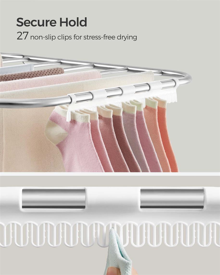 Clothes Drying Rack with Sock Clips