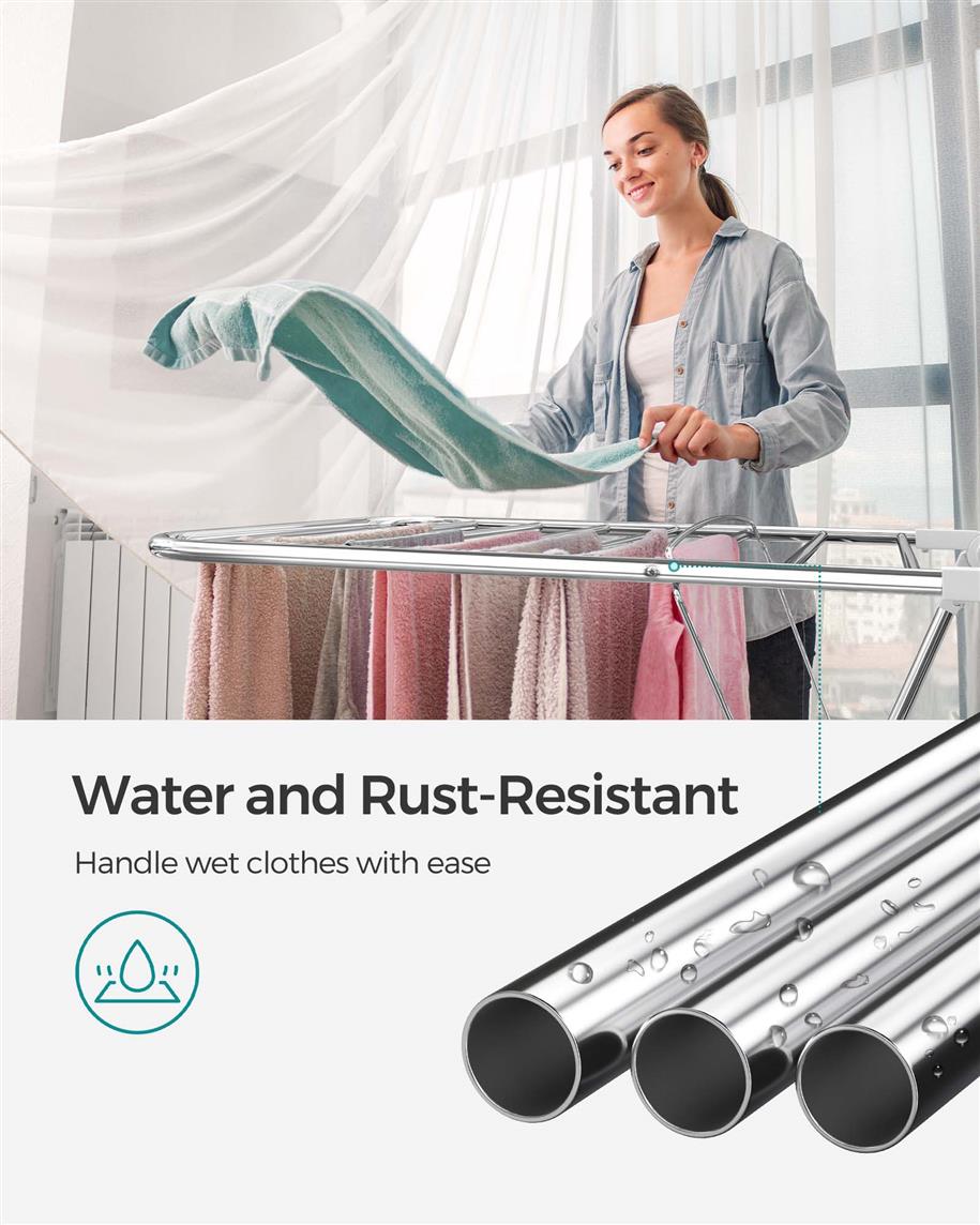 Clothes Drying Rack with Sock Clips