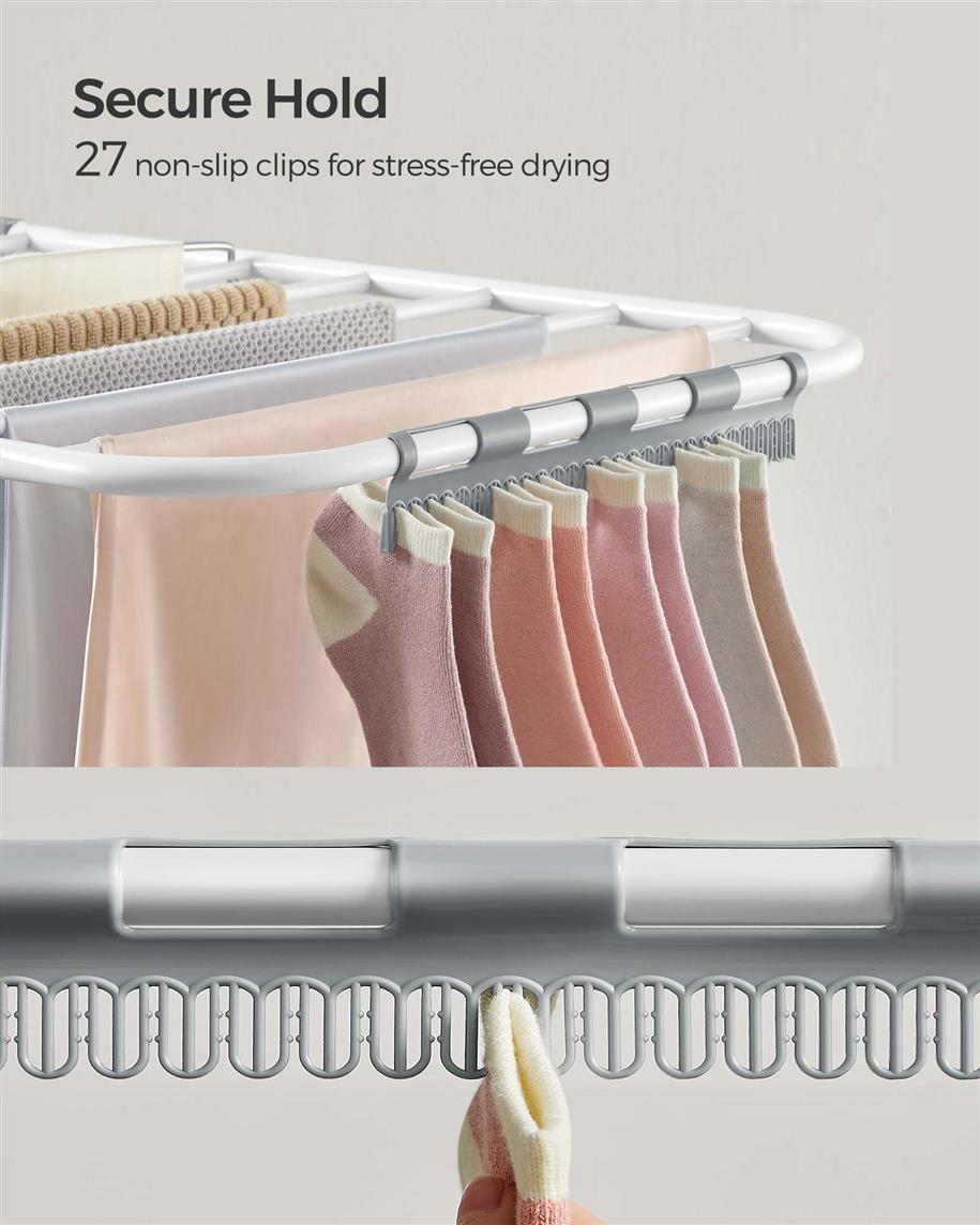 Clothes Drying Rack with Sock Clips