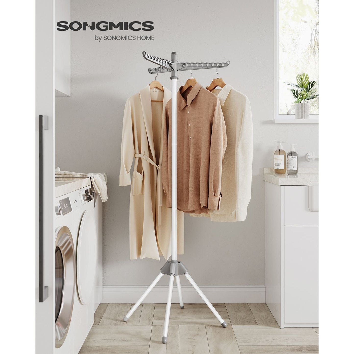 59-Inch High Folding Clothes Drying Rack