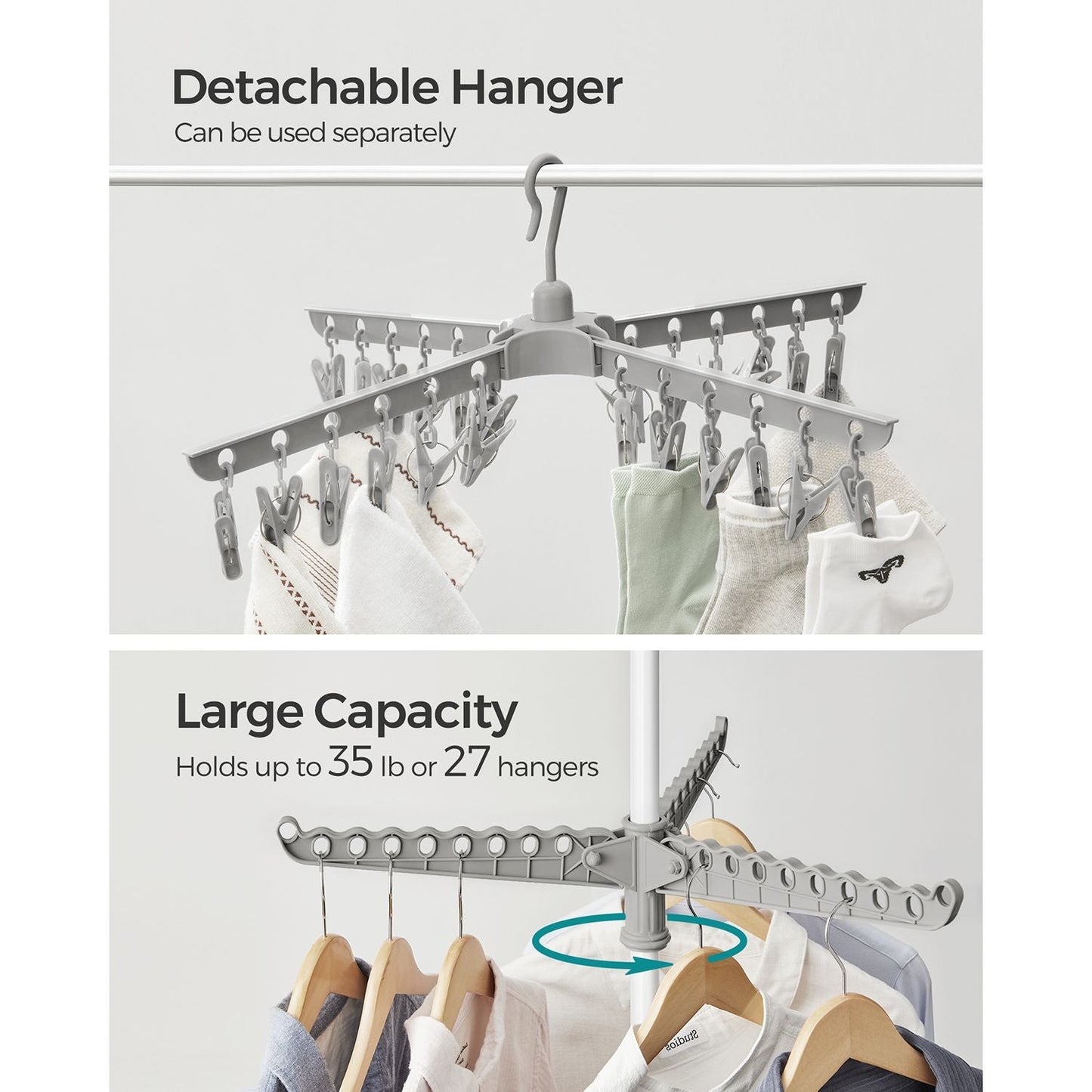 2-Tier 72-Inch Clothes Drying Rack