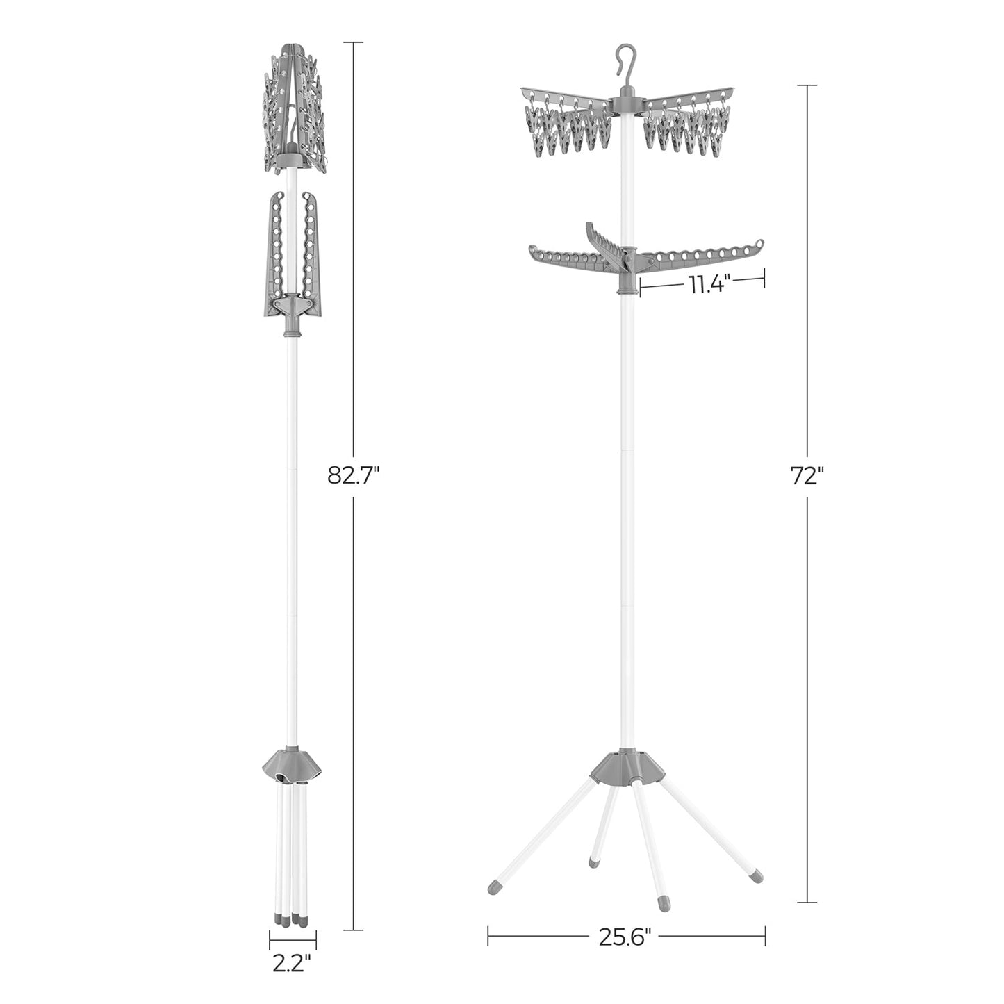 2-Tier 72-Inch Clothes Drying Rack