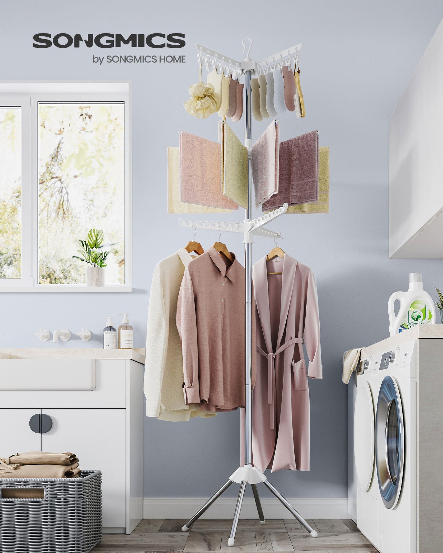 3-Tier 82.7-Inch Clothes Drying Rack
