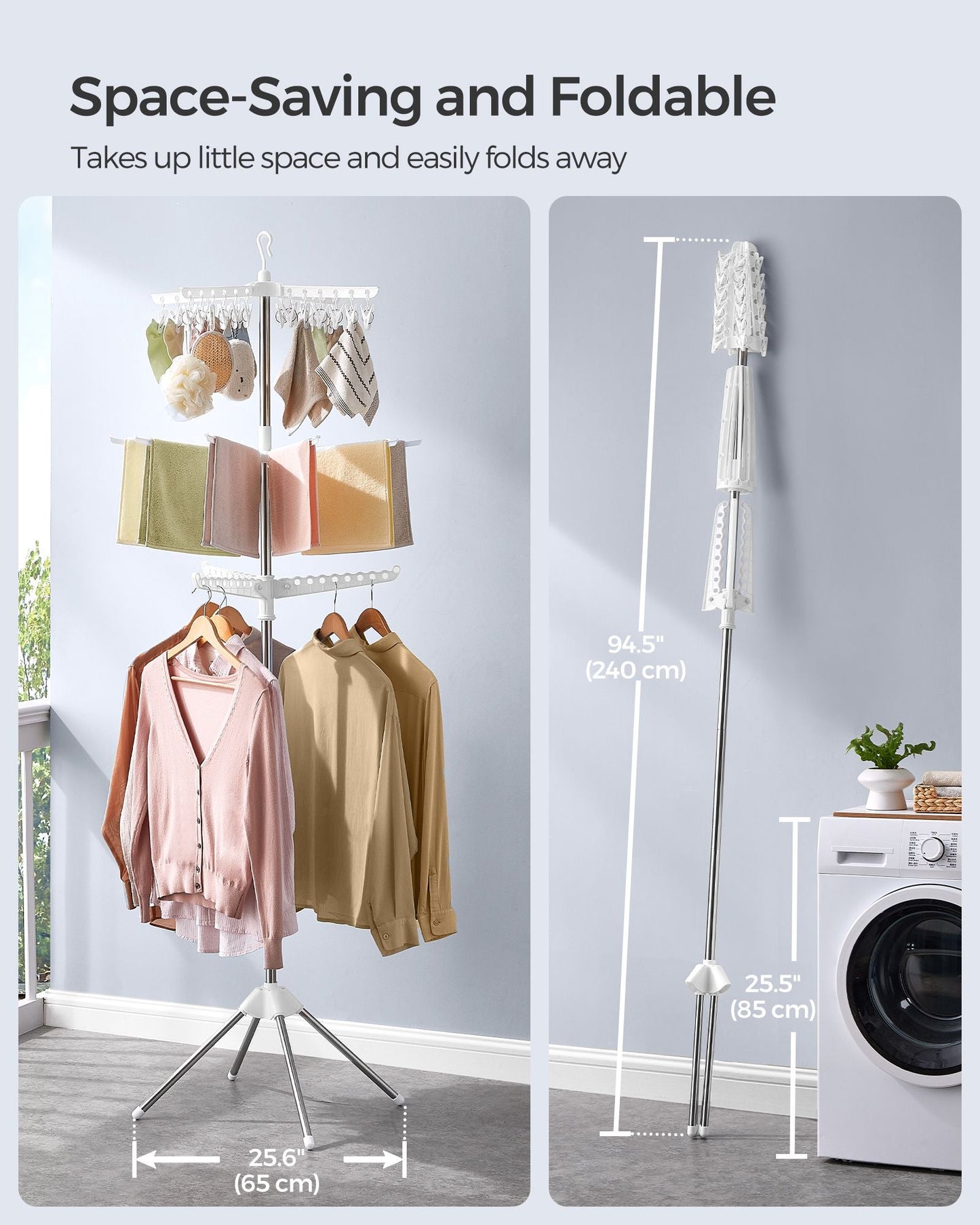 3-Tier 82.7-Inch Clothes Drying Rack