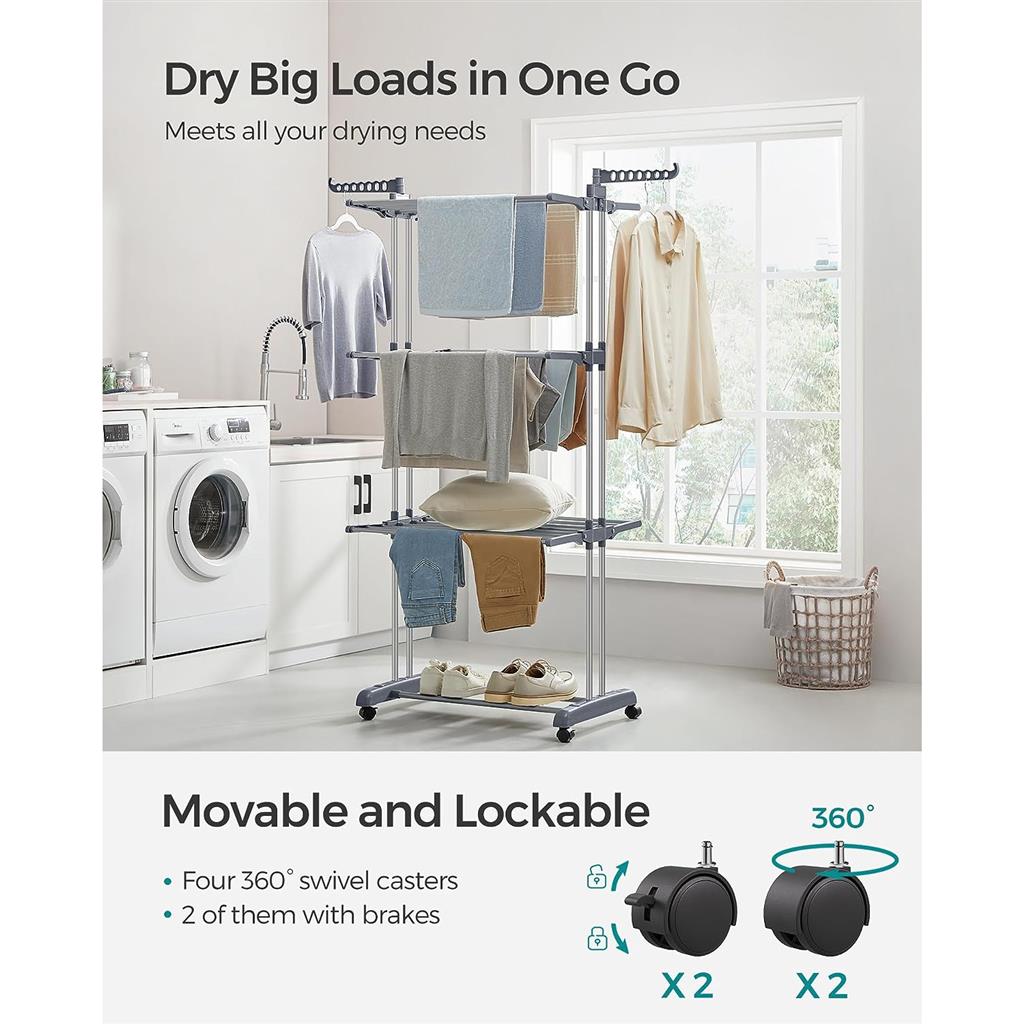 4-Tier Clothes Drying Rack Stand