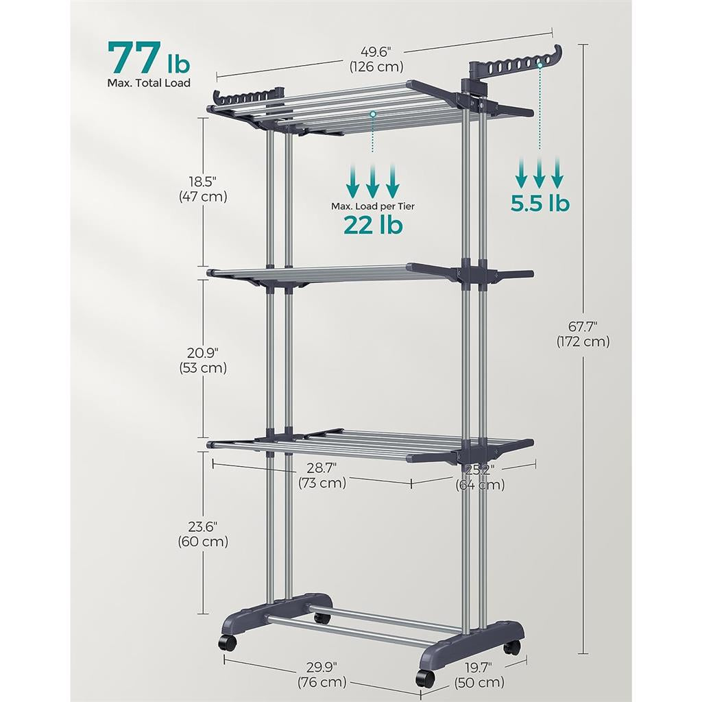 4-Tier Clothes Drying Rack Stand