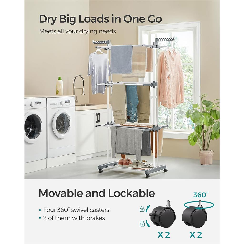 4-Tier Clothes Drying Rack Stand