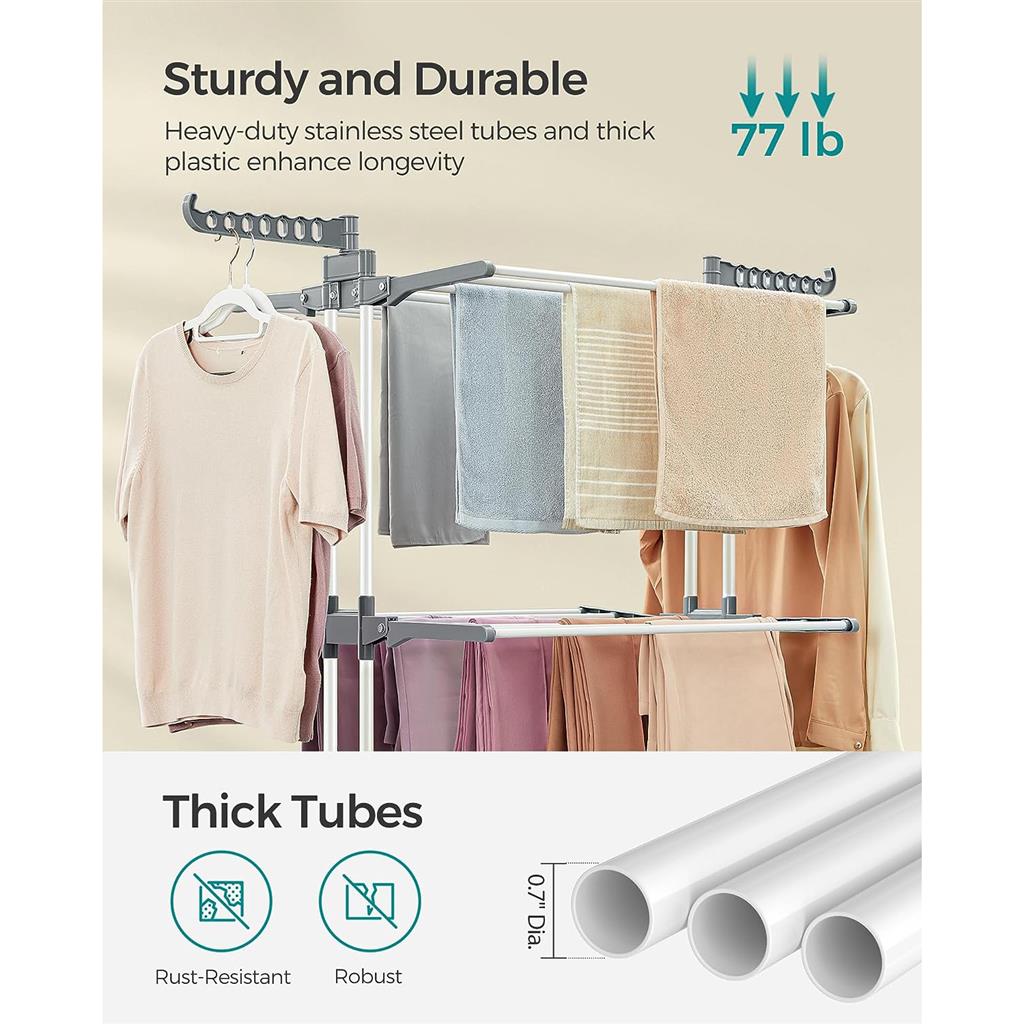 4-Tier Clothes Drying Rack Stand