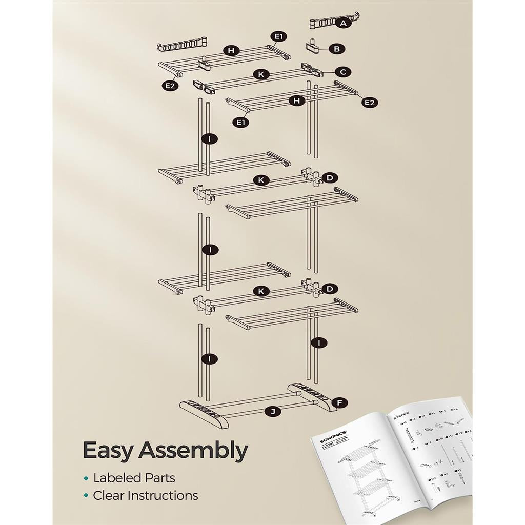 4-Tier Clothes Drying Rack Stand