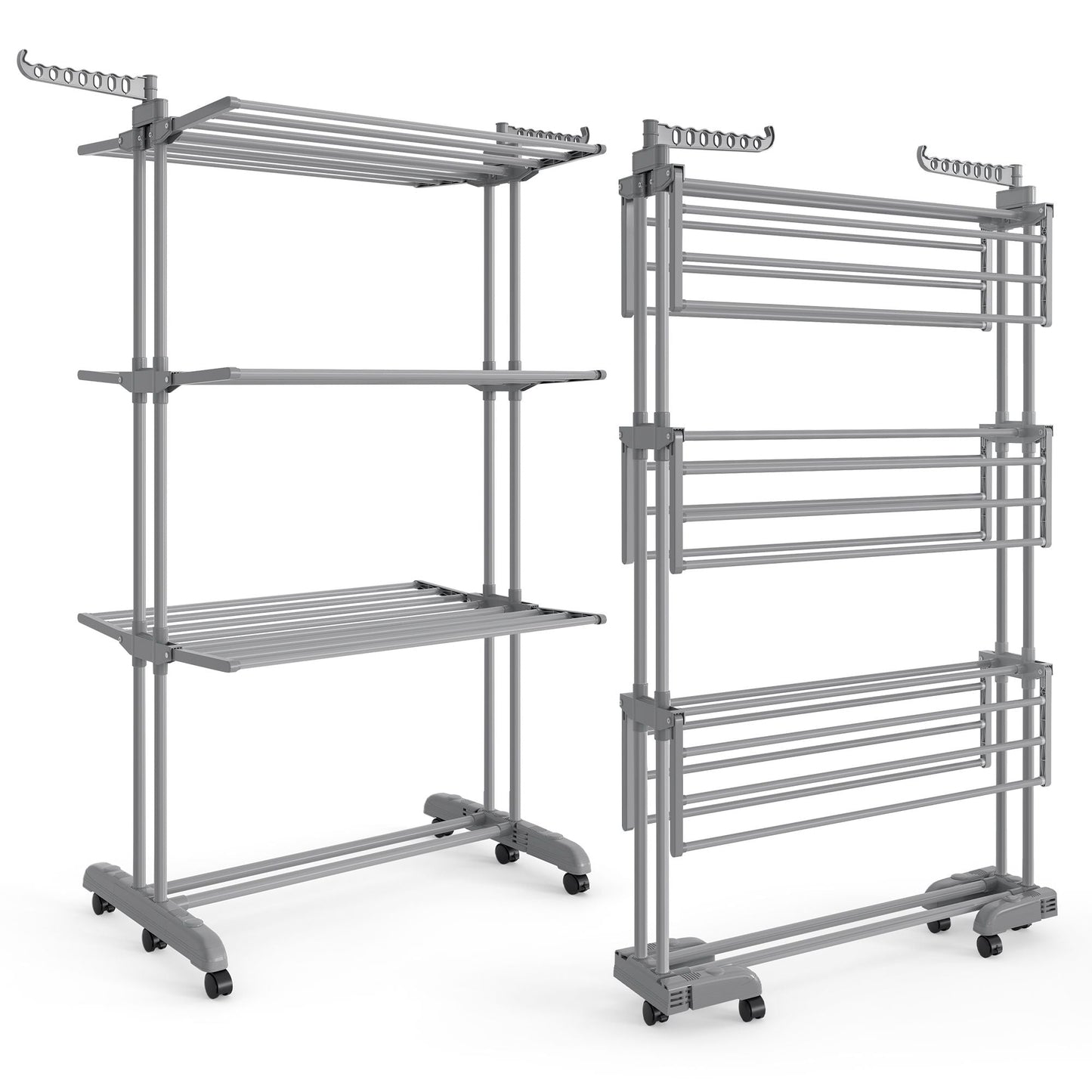 Clothes Drying Rack 4-Tier, Foldable Laundry Drying Rack 173 cm Tall