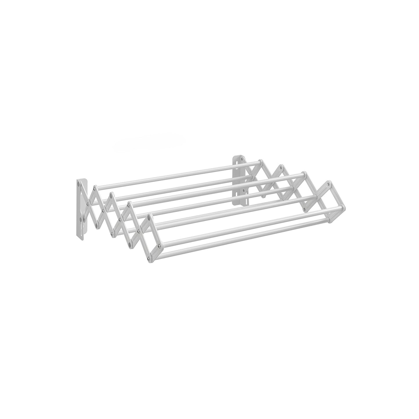 Wall-Mounted Expandable Steel Clothes Drying Rack with 9 Rods
