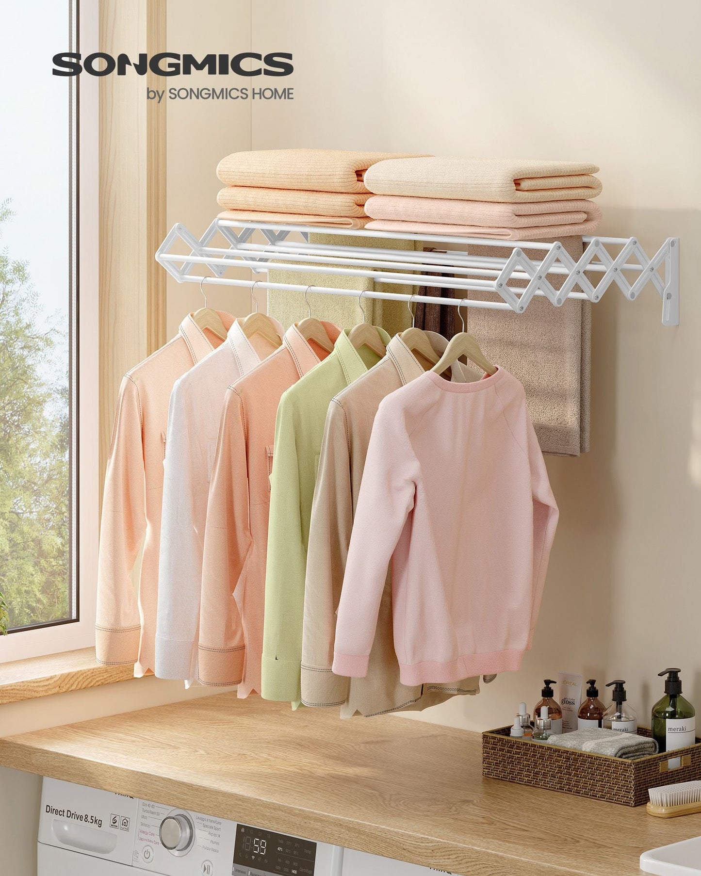 Wall-Mounted Drying Rack Clothing