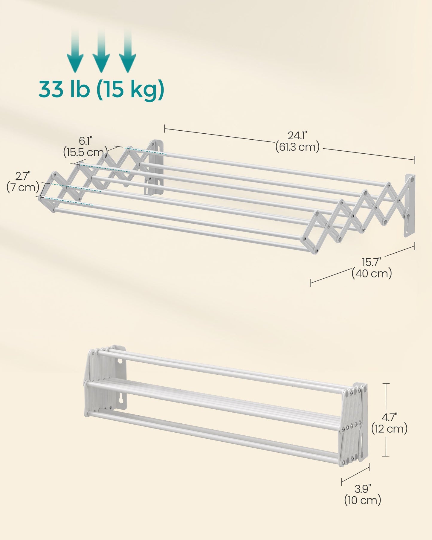 Wall-Mounted Drying Rack Clothing