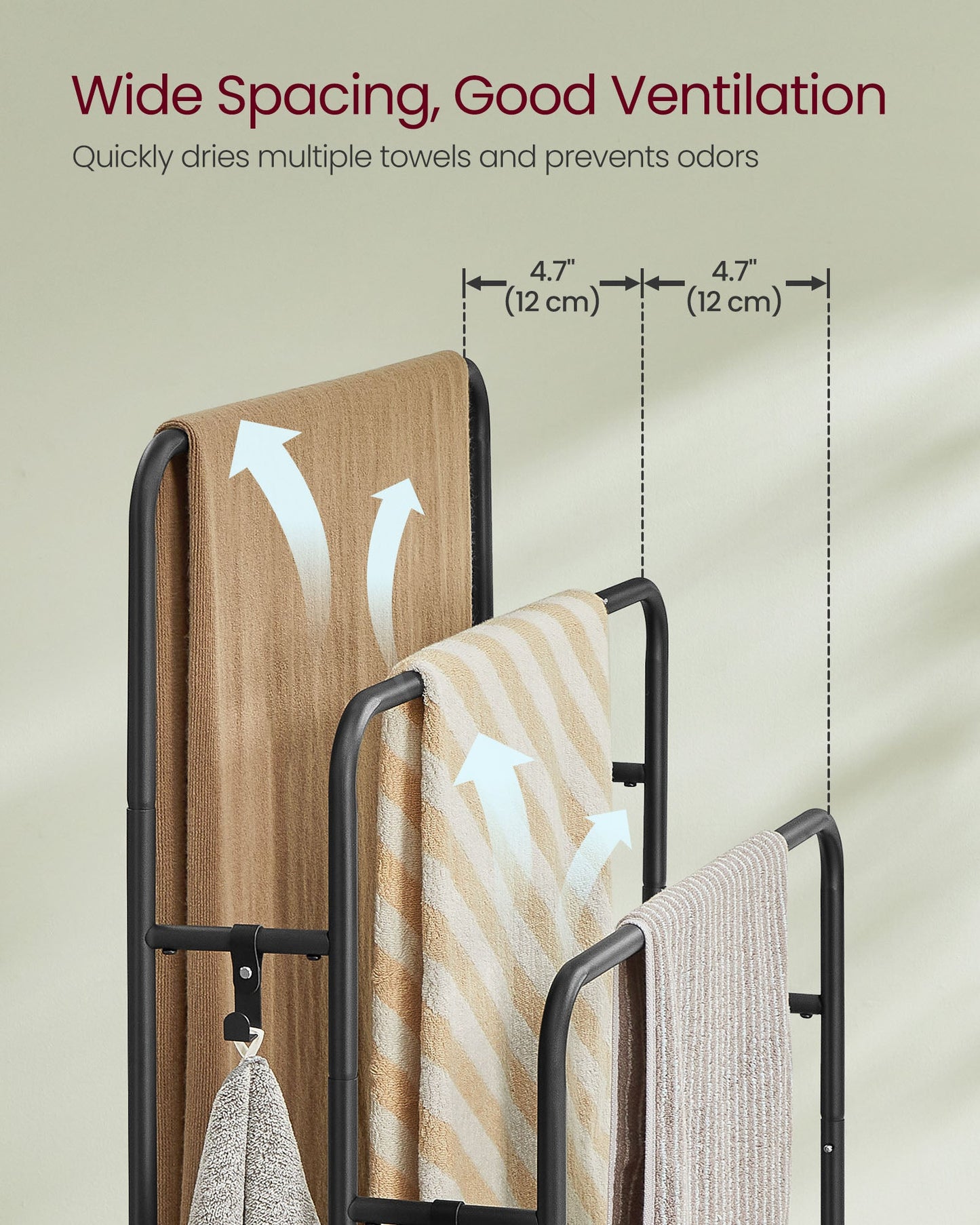 3-Tier Blanket Holder with Storage Shelf