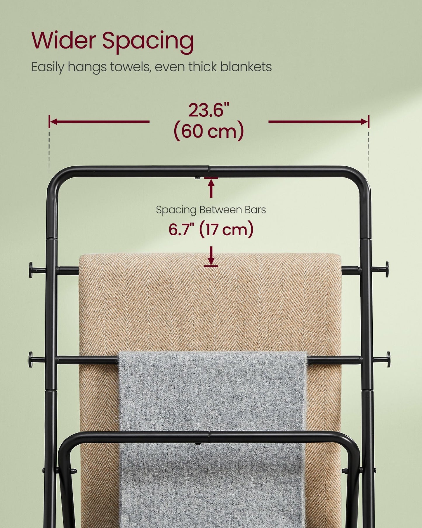 Freestanding Towel Rack with 4 Hooks