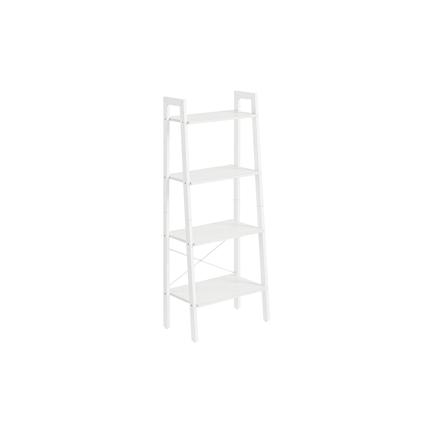 4-Tier Ladder Shelf with Steel Frame