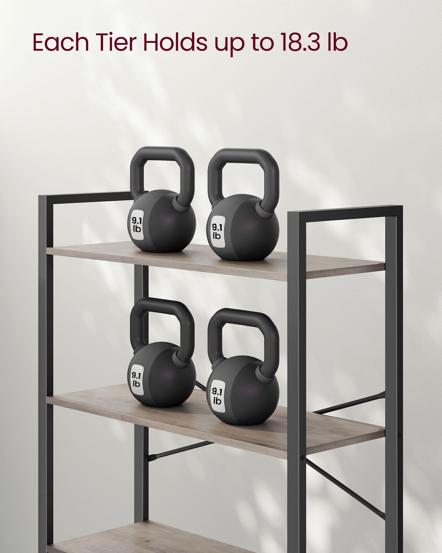 6-Tier Tall Bookshelf with Steel Frame