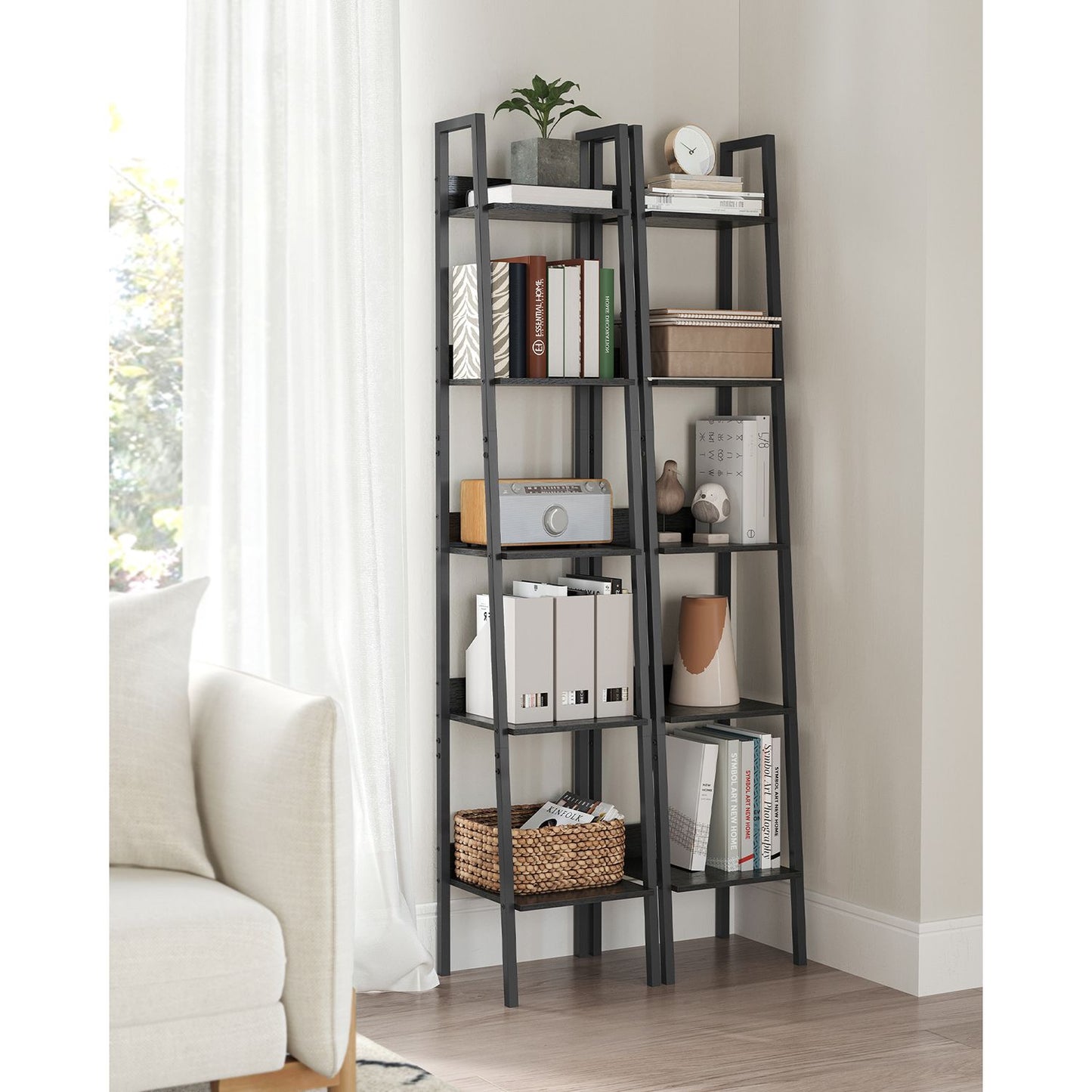 5-Tier Narrow Bookcase