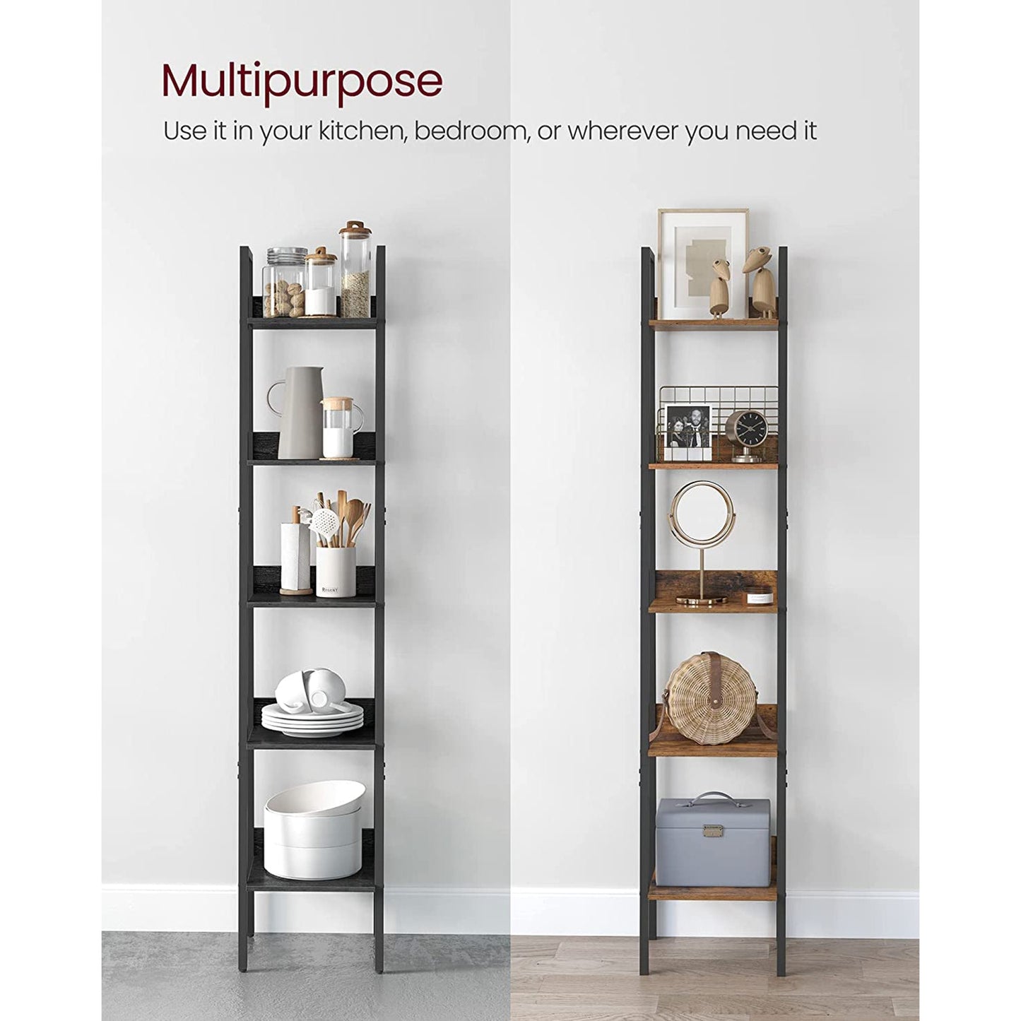 5-Tier Narrow Bookcase
