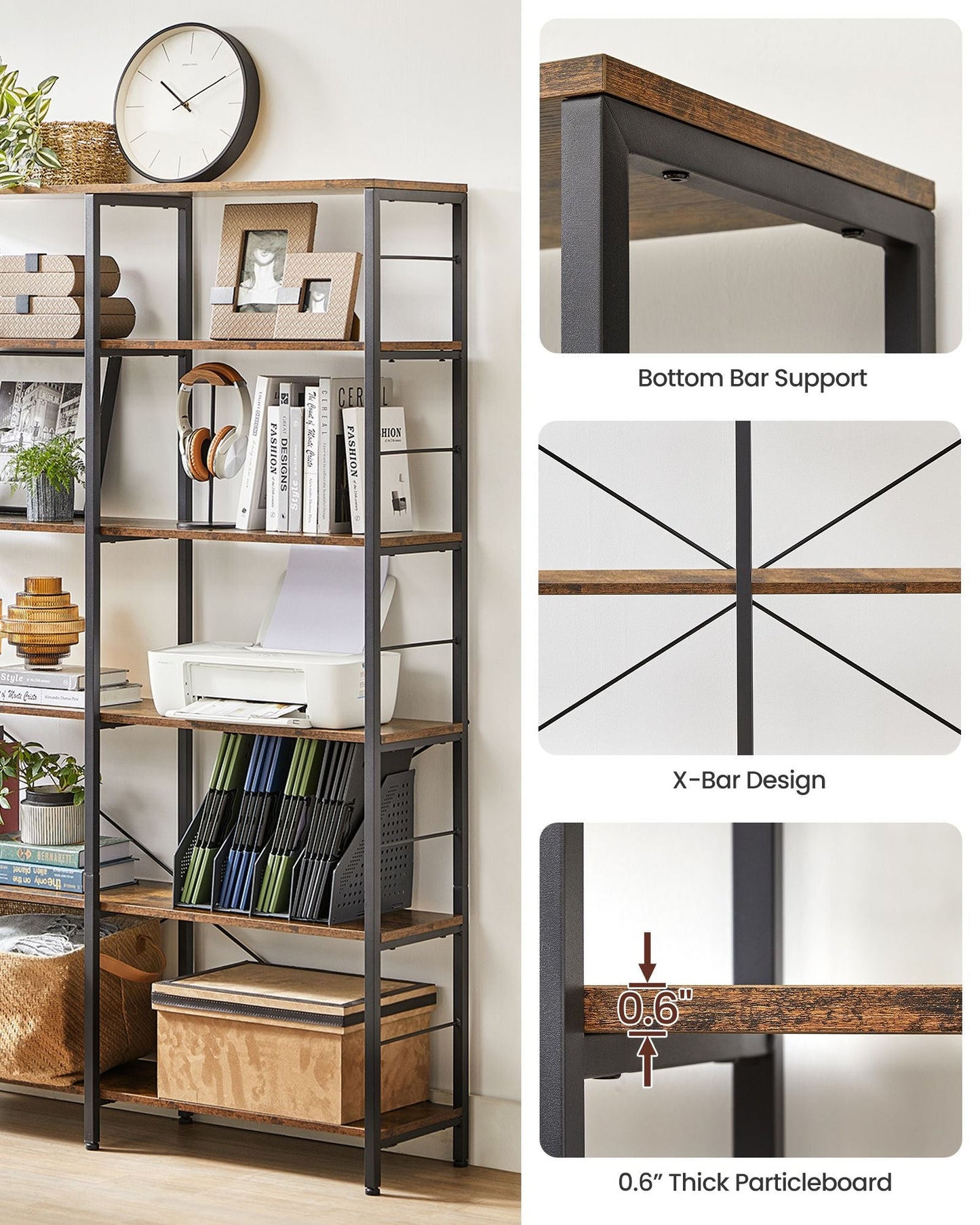 6-Tier Bookshelf