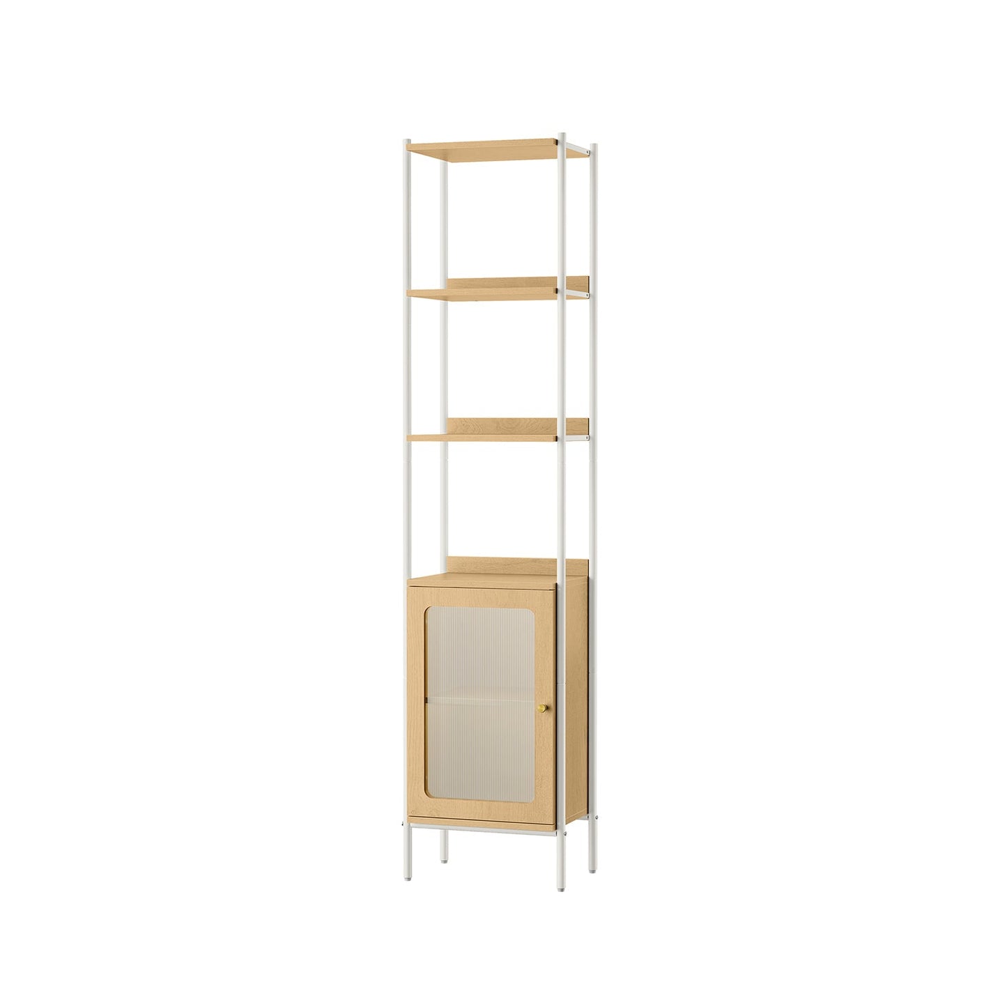 6-Tier Slim Bookshelf with PC Door