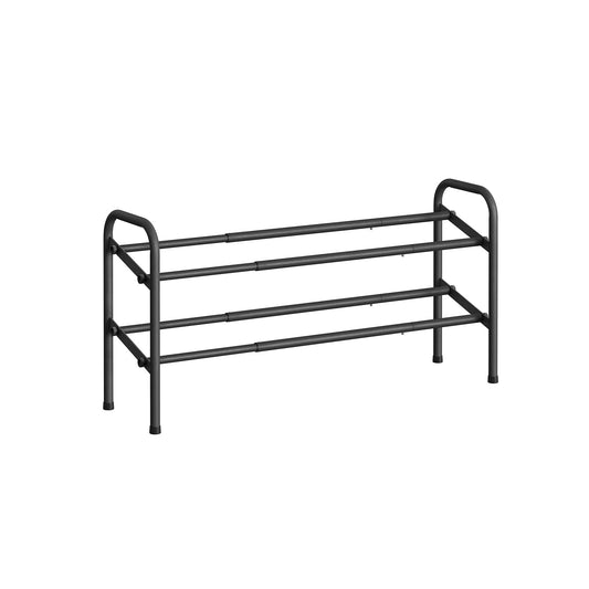 2 Tier Expandable Shoe Rack, Holds up to 15 Pairs of Shoes