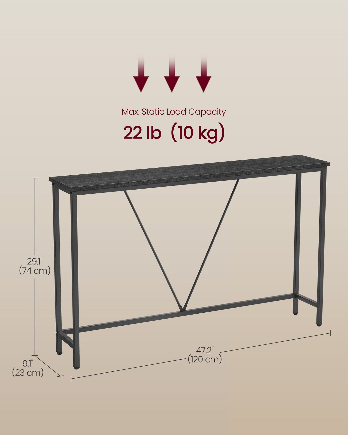 Console Table, Sofa Table, Narrow Entryway Table