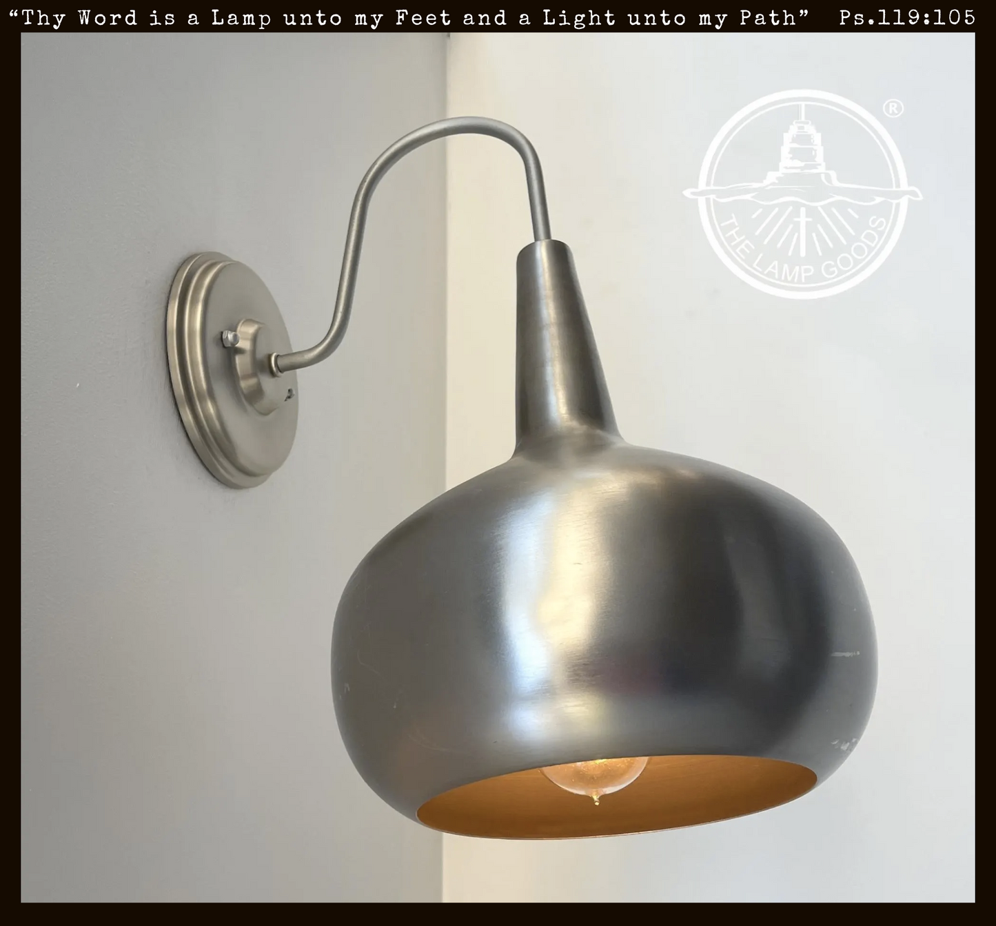 Polished Steel LARGE MODERN Wall Sconce Light Fixture