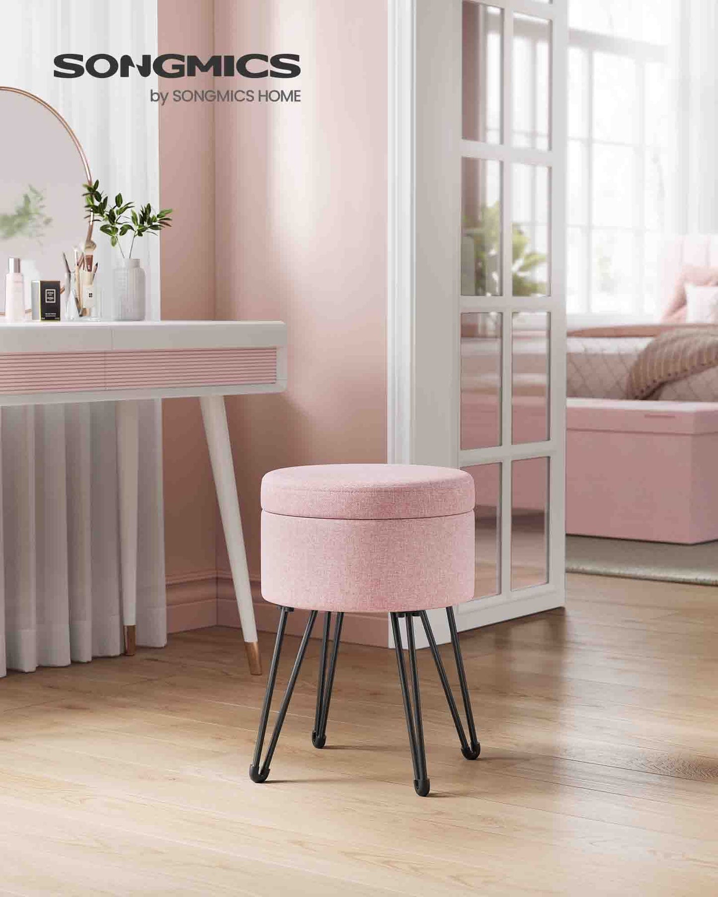 Small Vanity Stool Chair with Storage