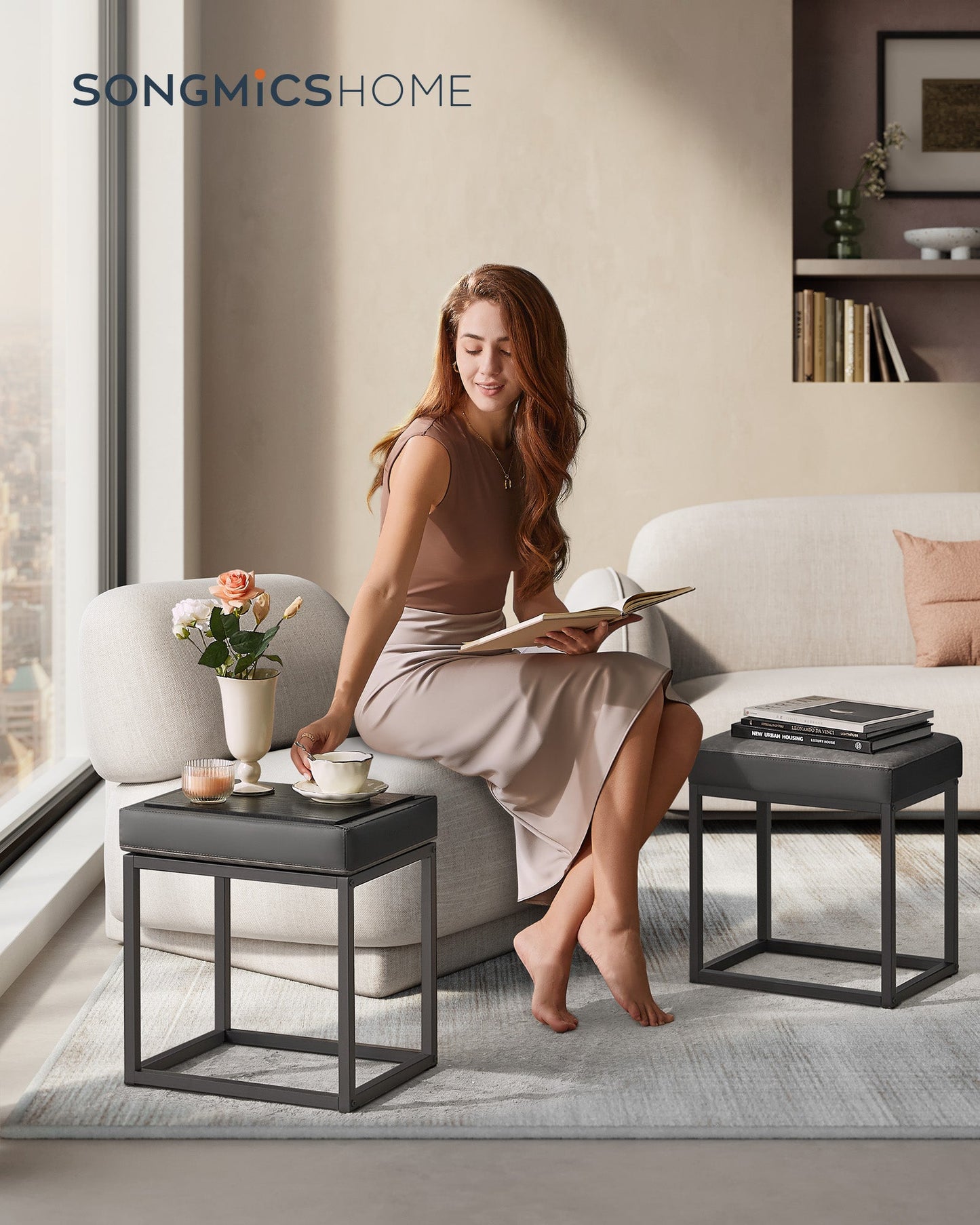 LUIZ Collection - Rectangle Ottoman Footstool