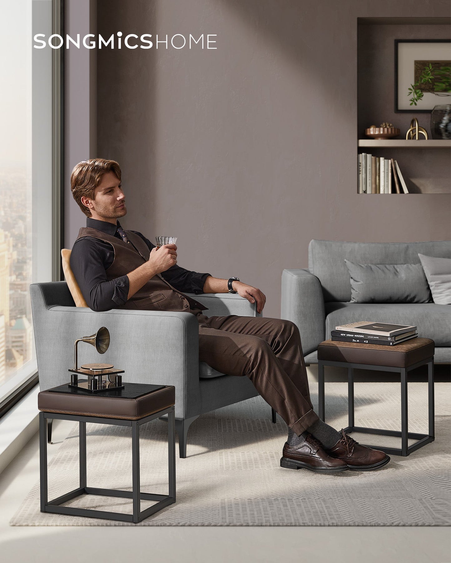 LUIZ Collection - Rectangle Ottoman Footstool